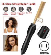 Load image into Gallery viewer, 2-in-1 Hair Curler &amp; Straightener Comb
